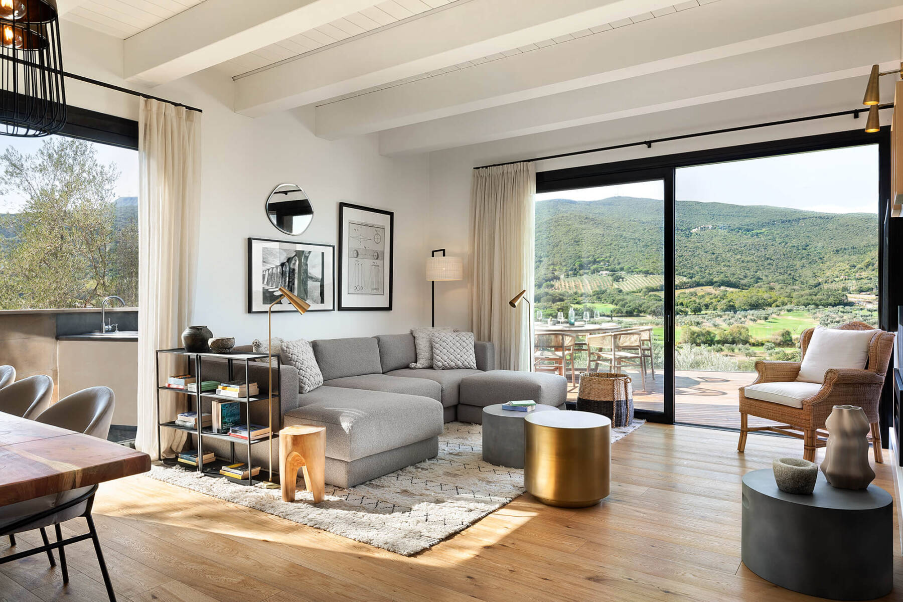 luxury living room of the villa