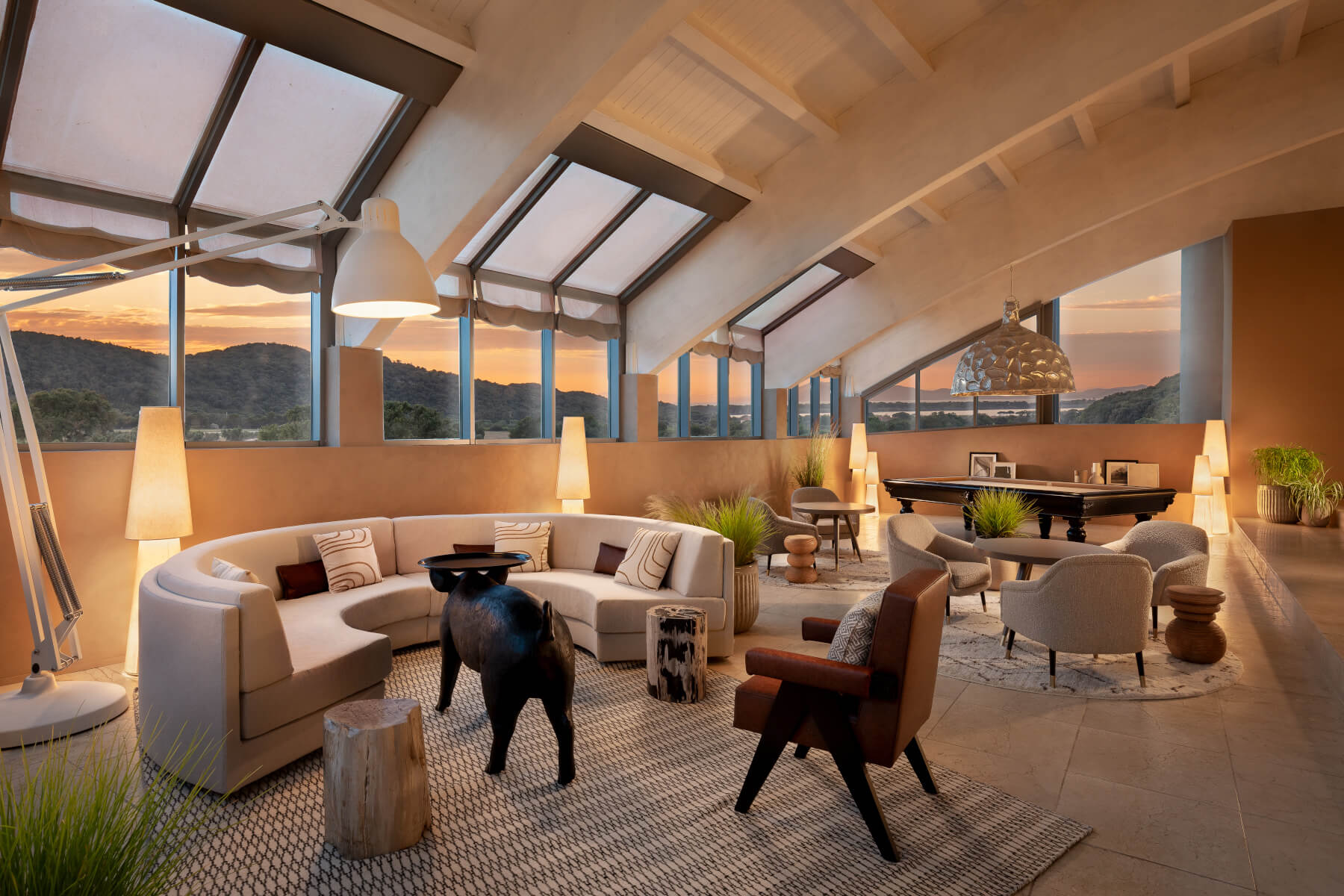 lounge nell'hotel di design a porto ercole