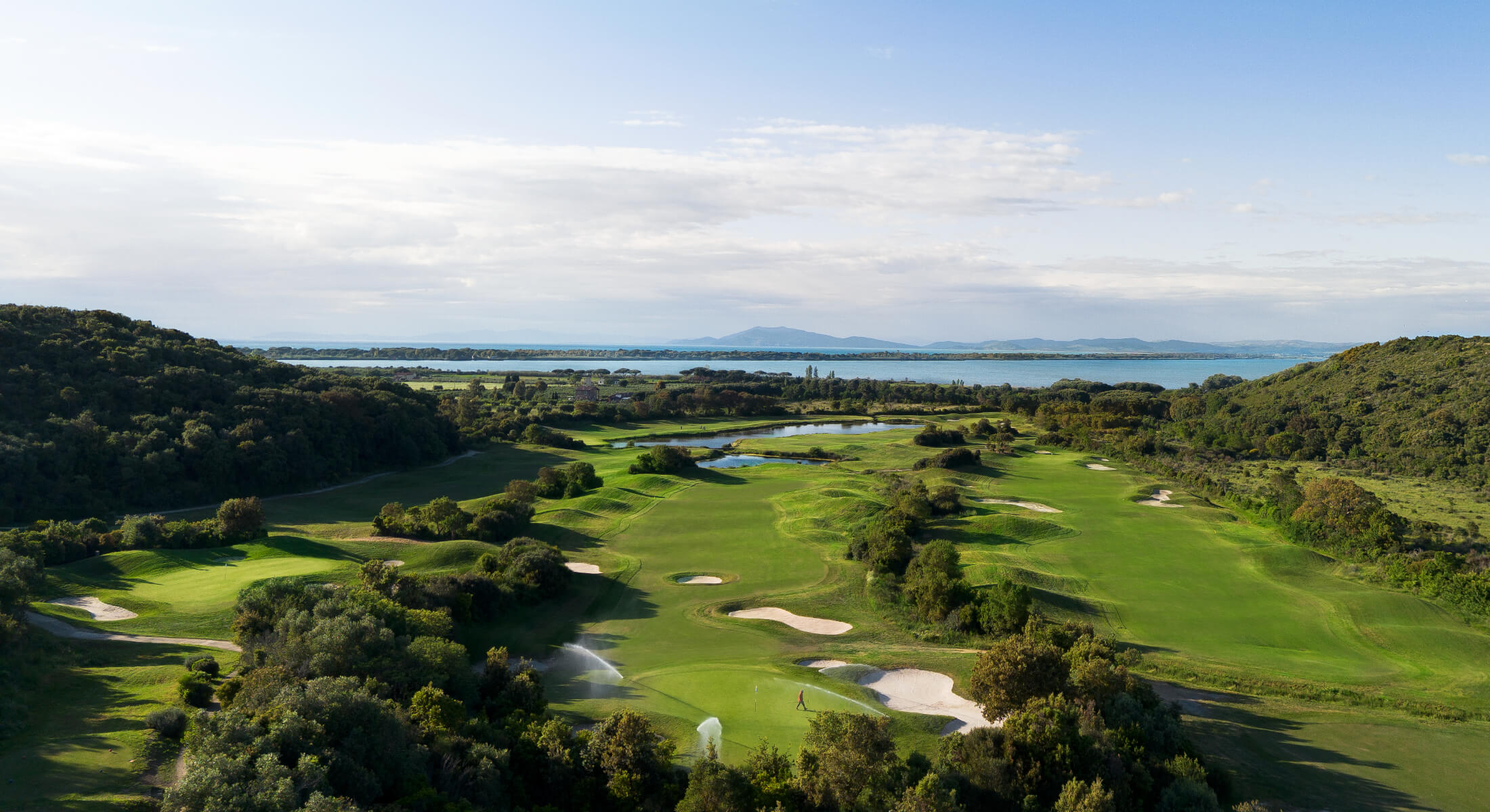 golf panorama su laguna di orbetello