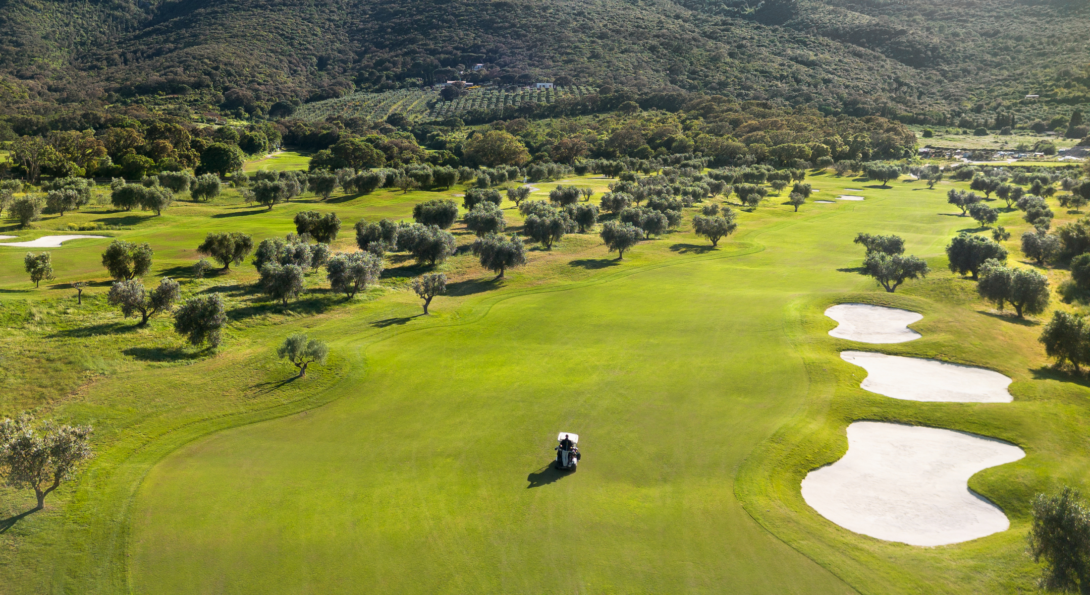 golf panorama al tramonto all'argentario